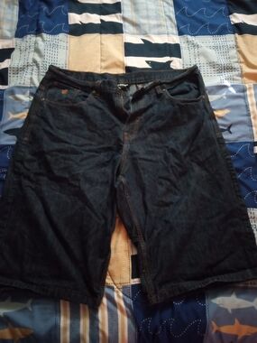 Vintage Y2K Rocawear Baggy Denim Jean Shorts jorts Streetwear- Made in Pakistan